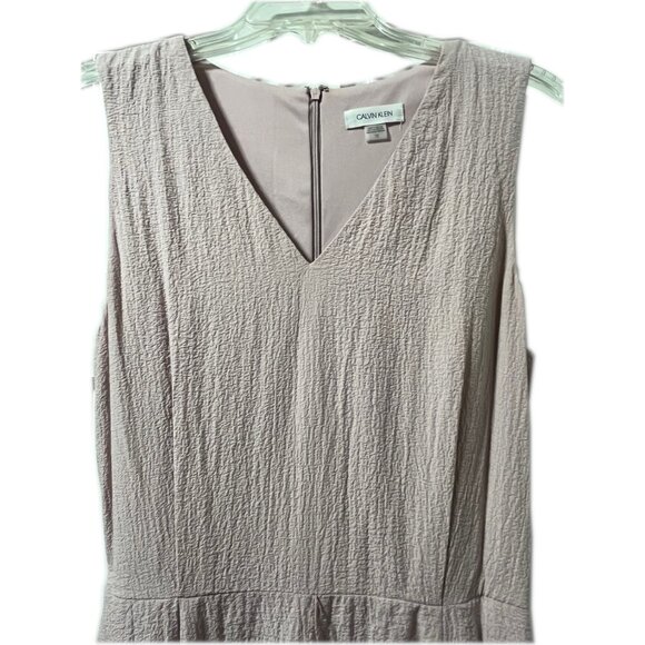 NWOT Calvin Klein Blush Pink Textured A-line Dress, Size 10 - Picture 4 of 9